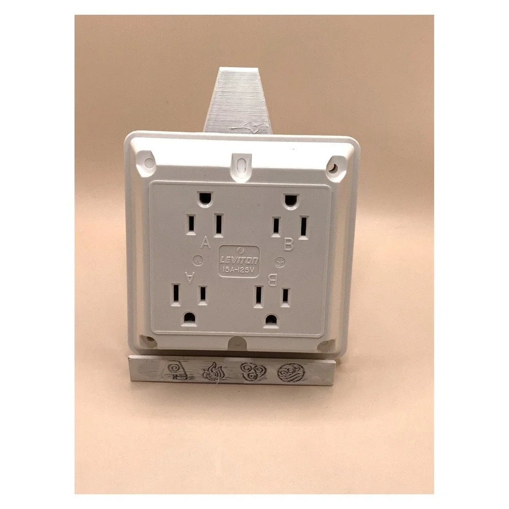 Leviton‎ 1254-W Quadplex Receptacle 15A 125V White